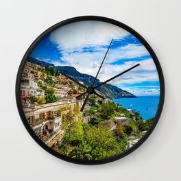 Amalfi Coast Italy Positano Wall Clock