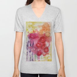 Blooming Beauty V Neck T Shirt