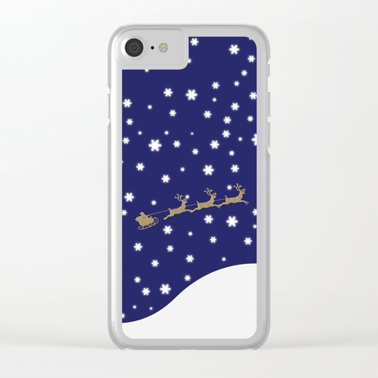Christmas Santa Claus Clear iPhone Case