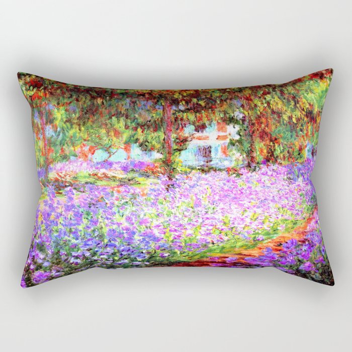 Monets Garden in Giverny Rectangular Pillow