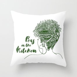 Peas in the Kitchen Throw Pillow