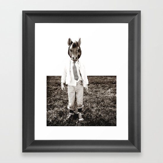 Portrait of a Boy Framed Art Print