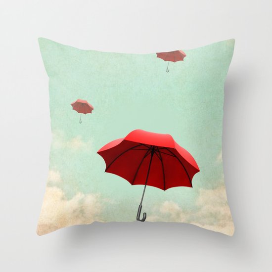 rising into the blue Throw Pillow