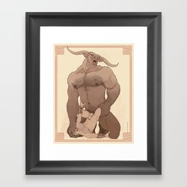 Theseus and the Minotaur - Not Safe For Work version. Framed Art Print