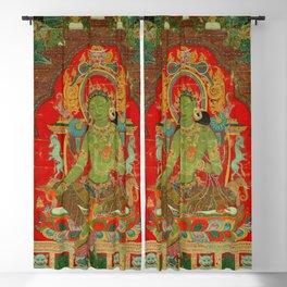 Green Tara, Tibet, 13th century Blackout Curtain