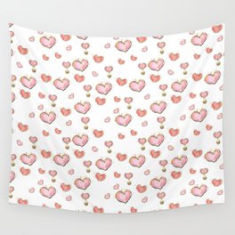 cute hearts pattern Wall Tapestry