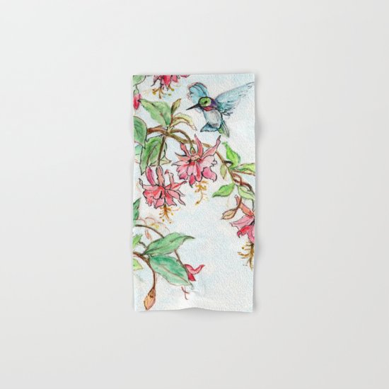 Honeysuckle Hummingbird Hand & Bath Towel