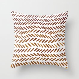 Watercolor knitting pattern - amber Throw Pillow