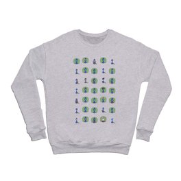 Peacock Pixel Art Emoji Crewneck Sweatshirt