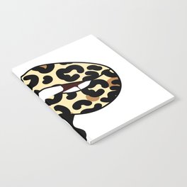 Leopard melting lips. Fashion art print Notebook