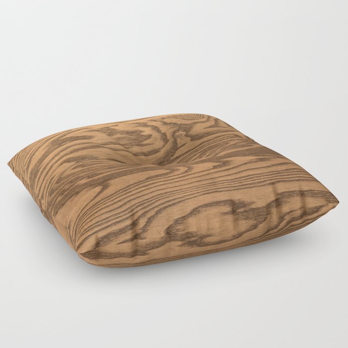 Wood, heavily grained wood grain Floor Pillow