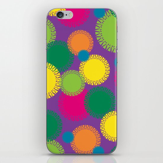 Spikey Circles Purple iPhone & iPod Skin