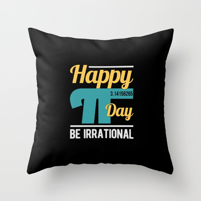 Funny Happy Pi Day Throw Pillow