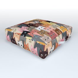 Cats Pattern Outdoor Floor Cushion