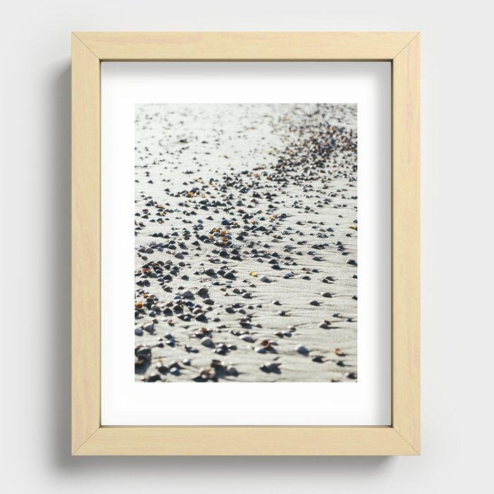 Shells on the beach, coastal photography  Recessed Framed Print