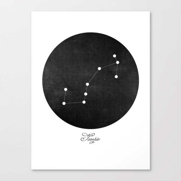 Scorpio Constellation Art Print Canvas Print