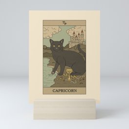 Capricorn Cat Mini Art Print