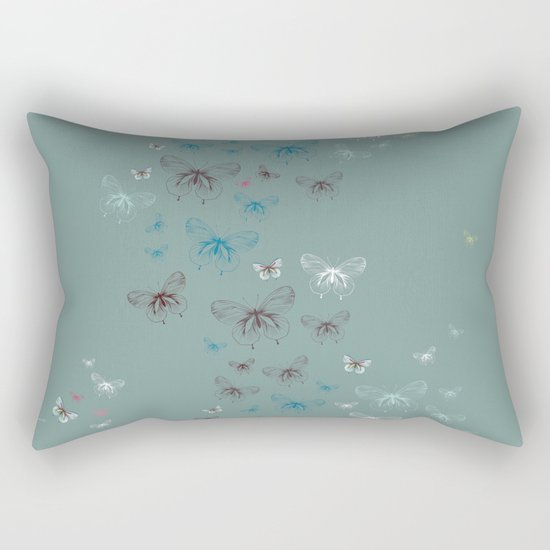 Schmetterlingsschwarm – swarm of butterflies Rectangular Pillow