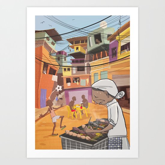 Favela in Rio Art Print