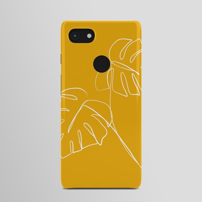 Monstera minimal - yellow Android Case