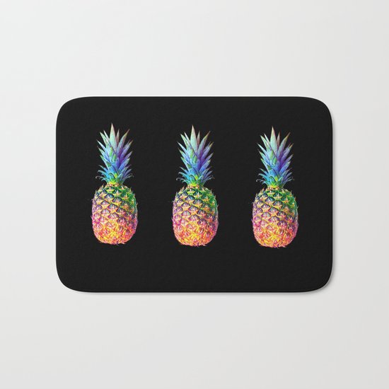 iridescent pineapple Bath Mat