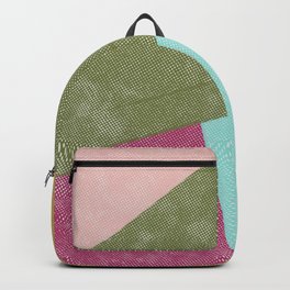 Green Yellow Fuschia Pink Teal Background Aesthetic Style Backpack