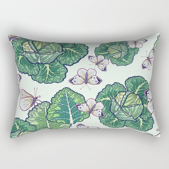 butterflies in the garden Rectangular Pillow