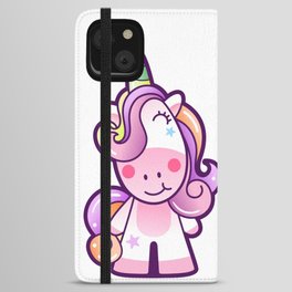 Cute Unicorn Cartoon iPhone Wallet Case