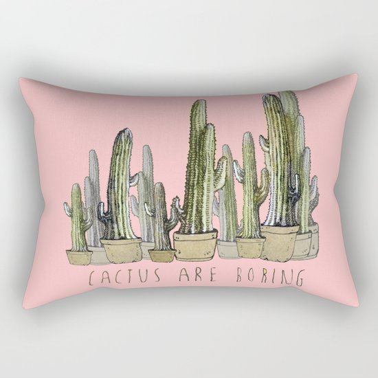 Cactus are Boring Rectangular Pillow
