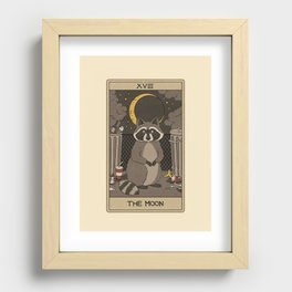 The Moon - Raccoons Tarot Recessed Framed Print