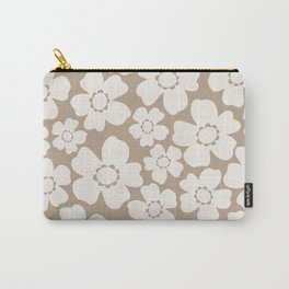 Flora / sand Carry-All Pouch