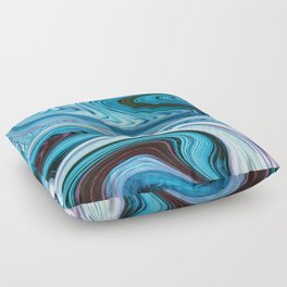 Flowing Blue Layers Floor Pillow