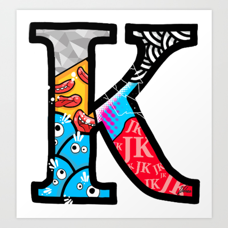 Initial K Art Print By Vdrn Society6