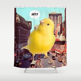 Canary in the City Shower Curtain