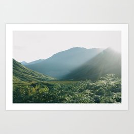 Sunburst in a field in Scotland - Landscape Photography Art Print