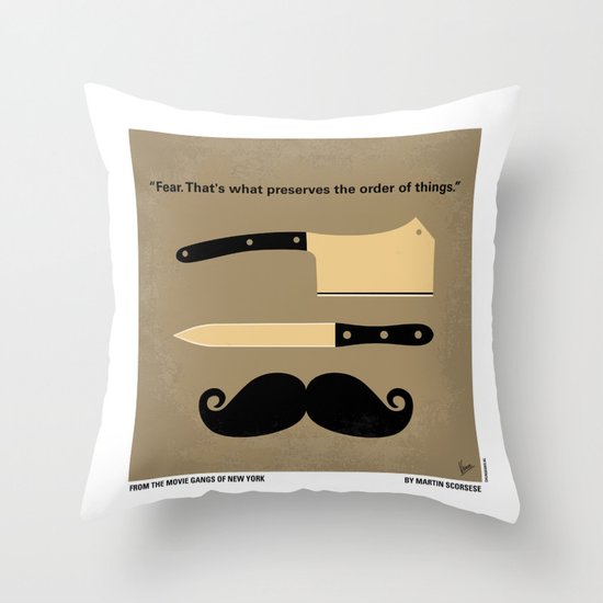 No195 My Gangs of New York minimal movie poster Throw Pillow