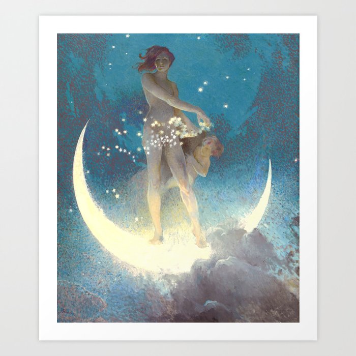 Spring Scattering Stars Art Print