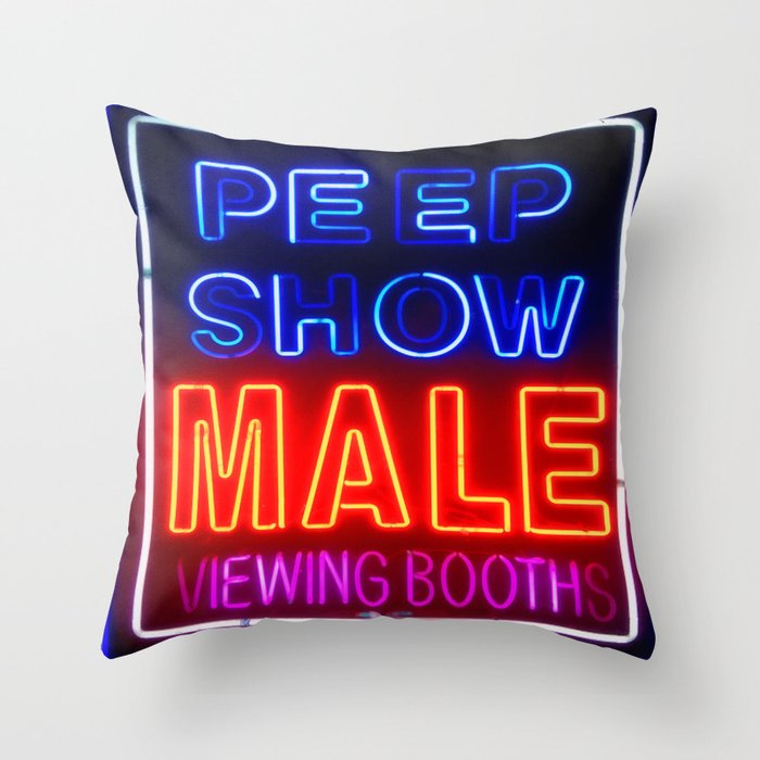 Peep Show Throw Pillow