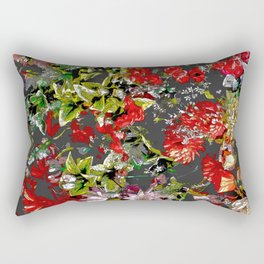 Vintage Flora Design Rectangular Pillow