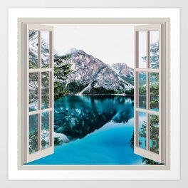 Lake Scenic Landscape | OPEN WINDOW ART Art Print