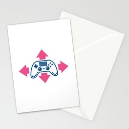 Linear gamepad design for video gamers Stationery Card