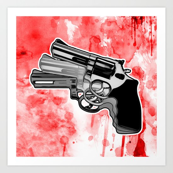 Triple Revolver (left) Art Print