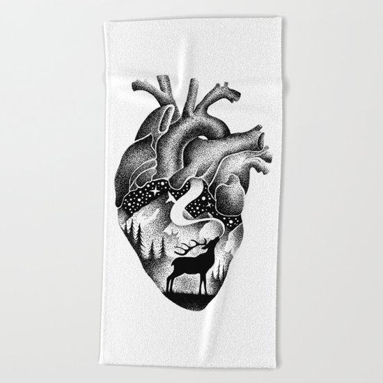 WILD HEART Beach Towel