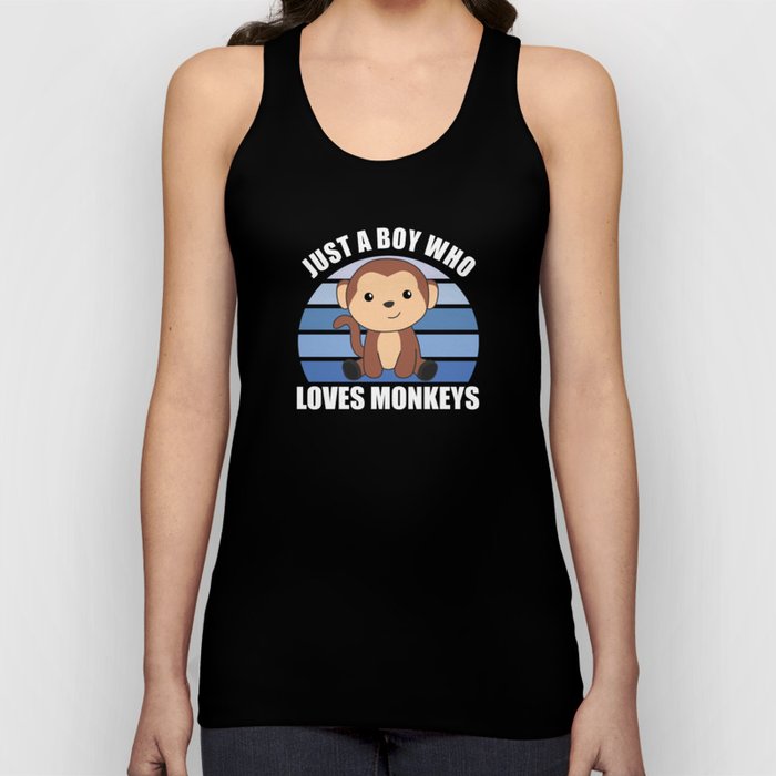 Just A Boy who loves Monkeys Sweet Monkey Tank Top