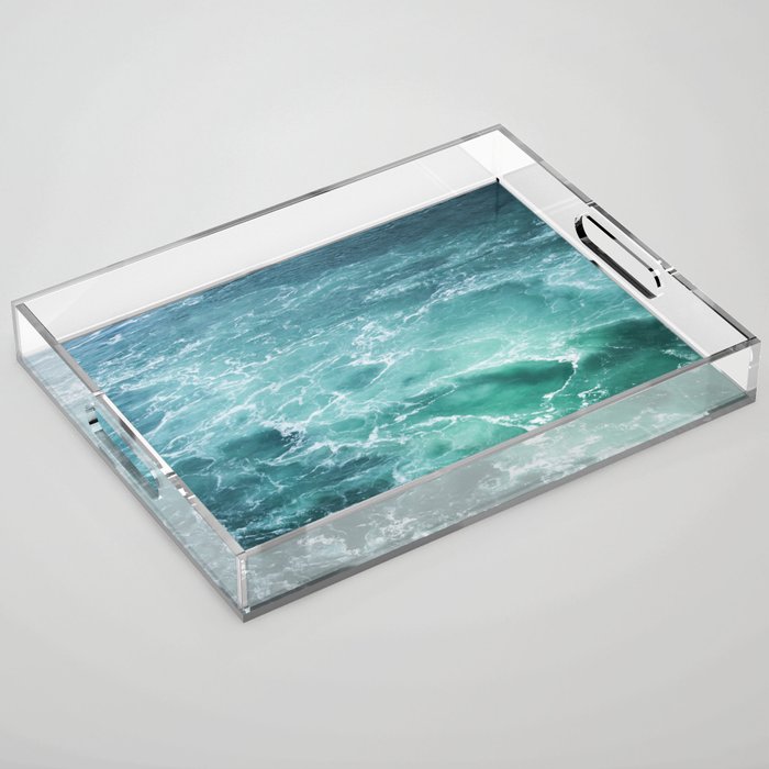 Sea Waves | Seascape Photography | Water | Ocean | Beach | Aerial Photography Acrylic Tray