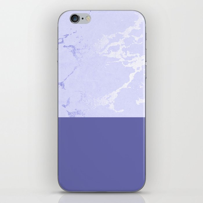 Very Peri 2022 Color Of The Year Periwinkle Marble Kintsugi Ceramic iPhone Skin