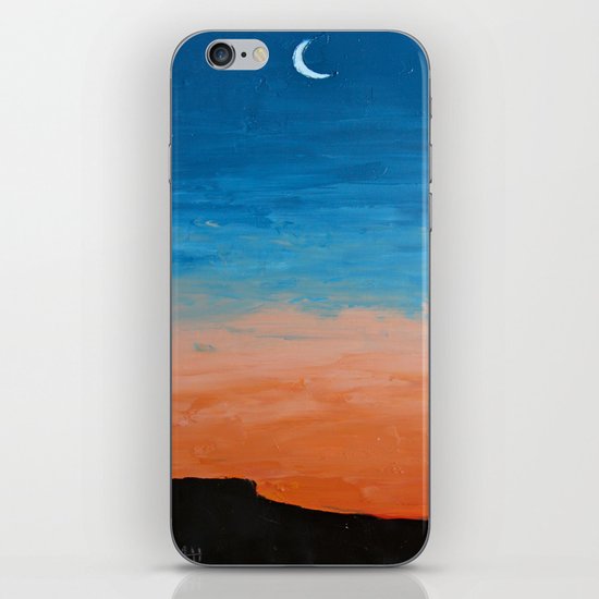Pre-Dawn Moonrise, painting iPhone Skin