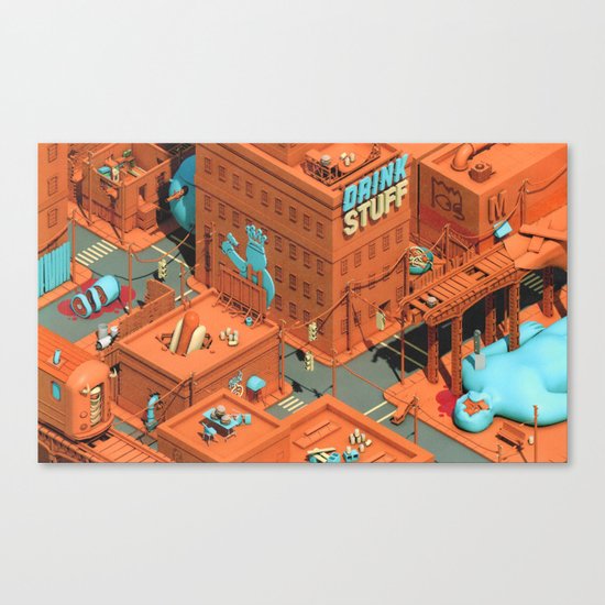 Murdertown - Soda Row Canvas Print
