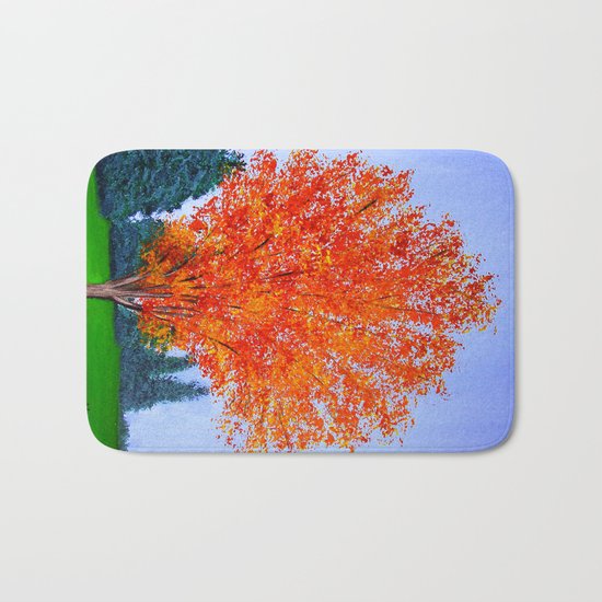 Fall tree in ND Bath Mat