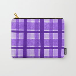 Tissue Paper Plaid - Purple Carry-All Pouch